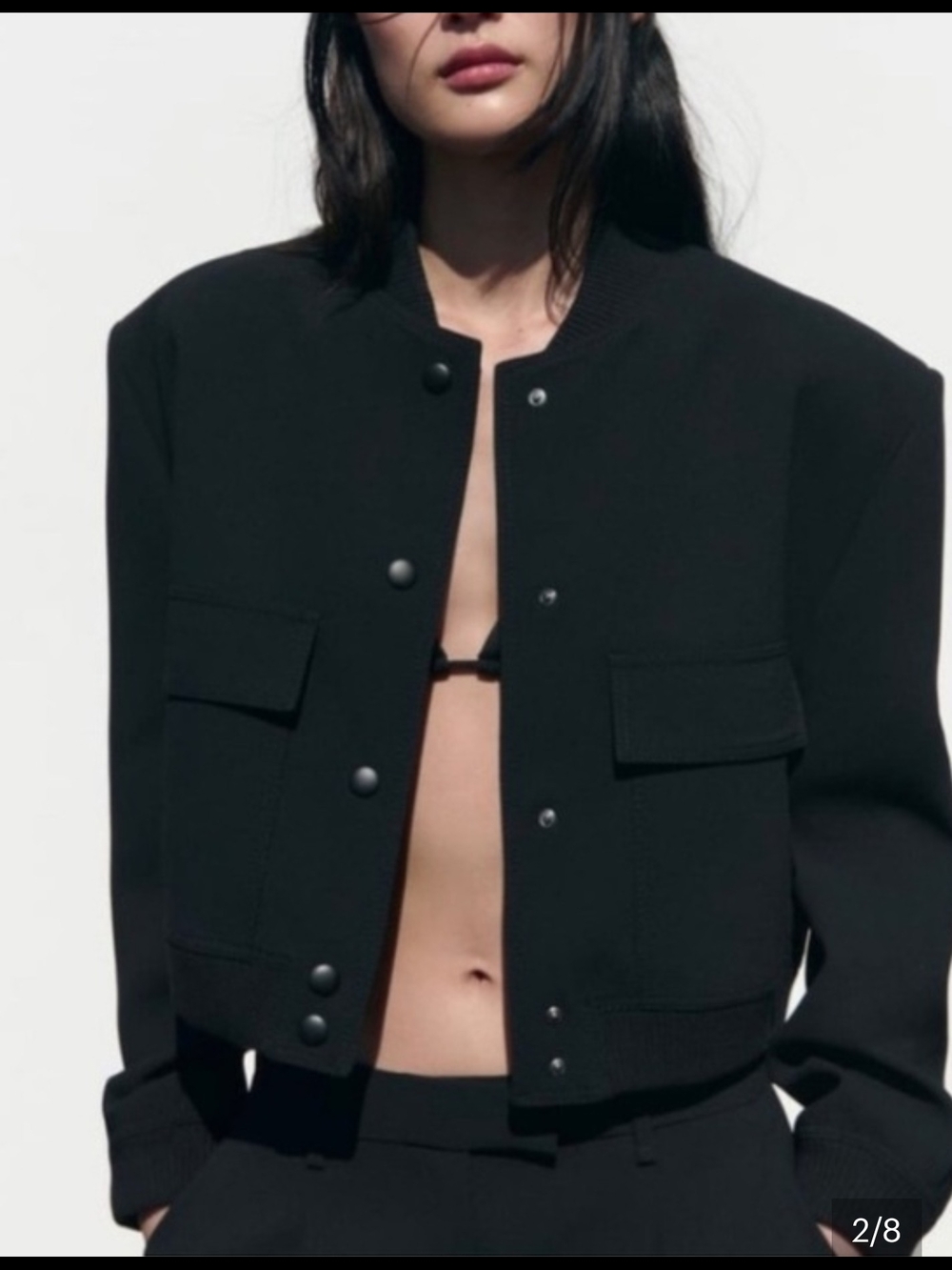 ZARA Cropped Bomber Jacket